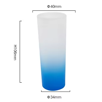 9pcs Customized Candy Color Mini Wine Glass Sublimation Frosted Shot Glass Creative Design Short Drinkware Coffee Mugs