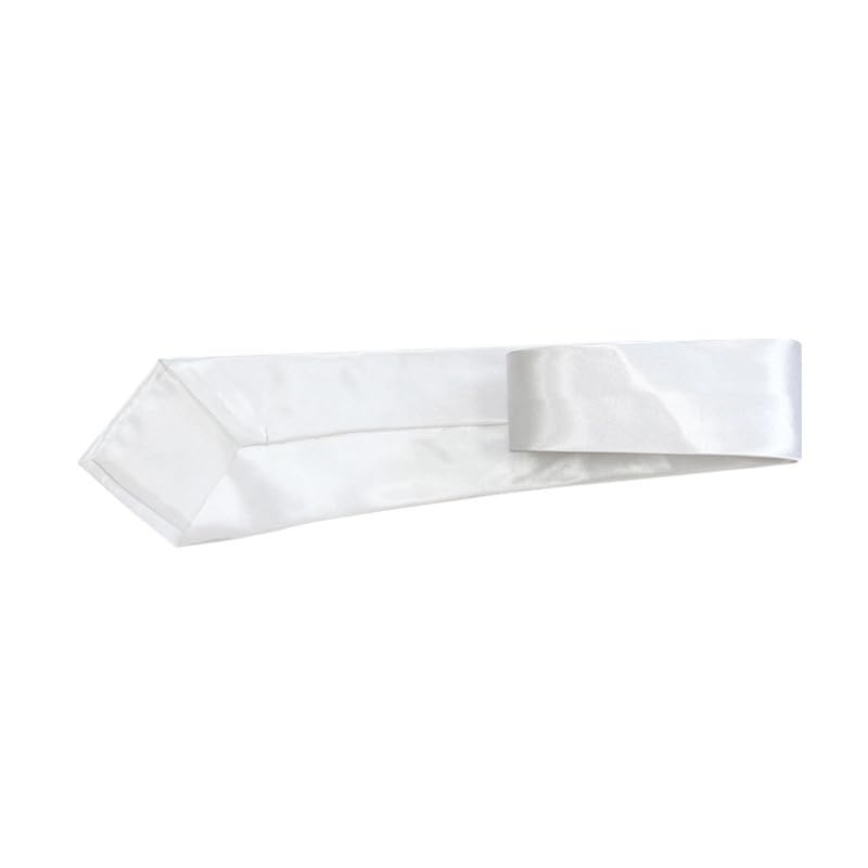 20 Pcs Sublimation Blank White Ties Set for Men DIY Heat Transfer Print Blank Necktie Men's Plain Satin Tie Pure Color Polyester Tie Heat Transfer Neckwear for Wedding Party Formal Occasion 55 Inch