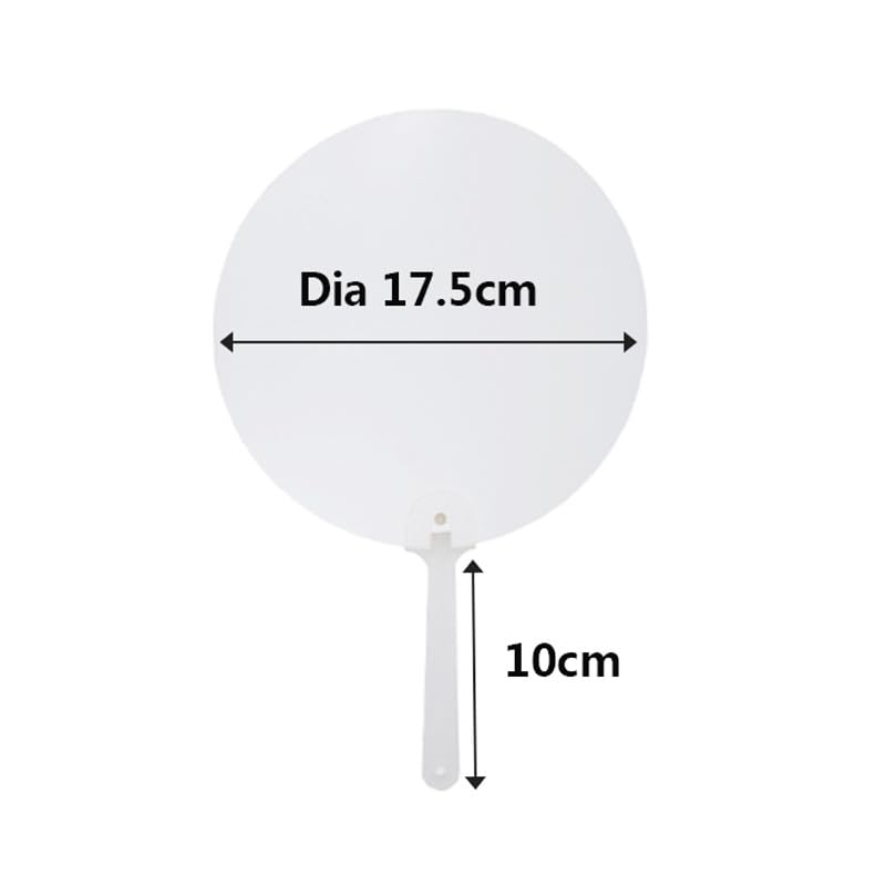 40 Pieces Sublimation Blank Church Fans Handheld Set, Double-Sided Sublimation Fans,PET Plastic Blank Handheld Fan for Church Parties and Crafting for DIY Heat Transfer Print