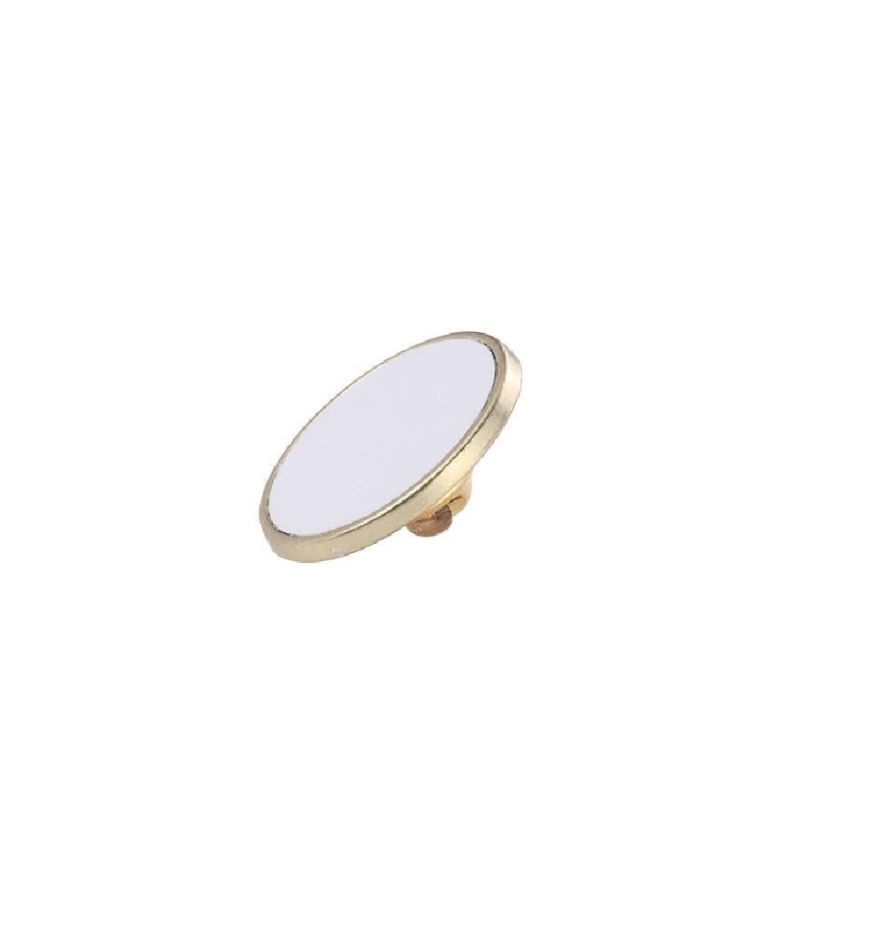 60 Pieces 0.98 Inch Sublimation Blank Gold Pin Button Aluminum DIY Sublimation Pins Round for DIY Craft Badge Jewelry Lapel, Golden Tone