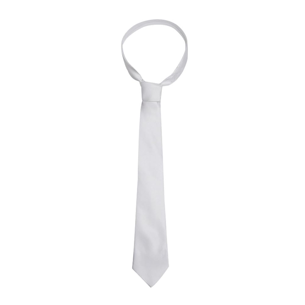 20 Pcs Sublimation Blank White Ties Set for Men DIY Heat Transfer Print Blank Necktie Men's Plain Satin Tie Pure Color Polyester Tie Heat Transfer Neckwear for Wedding Party Formal Occasion 55 Inch