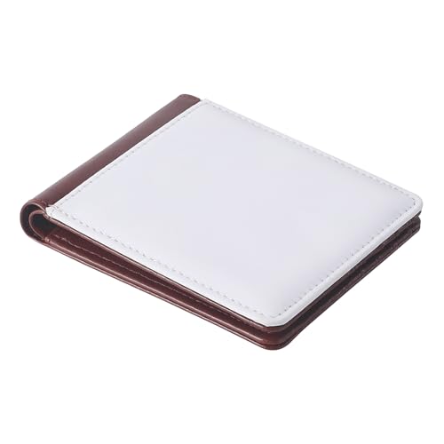 SCCFMM 10 Pieces Brown Color Sublimation Blank Men Wallets Card Holder Gifts Wallet Employee Appreciation Thank You Gifts Graduation Heat Transfer Sublimation Wallet for Men Father's Day