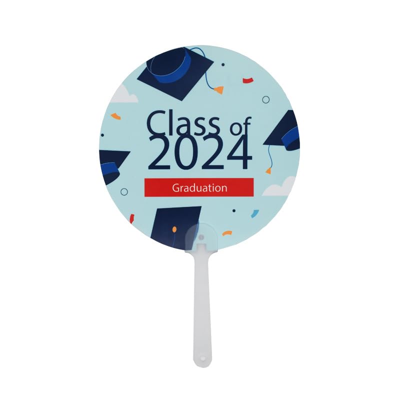 40 Pieces Sublimation Blank Church Fans Handheld Set, Double-Sided Sublimation Fans,PET Plastic Blank Handheld Fan for Church Parties and Crafting for DIY Heat Transfer Print