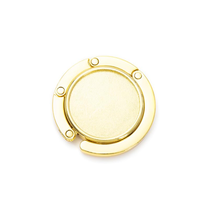SCCFMM 20 Pieces Sublimation Blank Gold Personalized Purse Hooks DIY Heat Transfer Print Handbag Hangers Portable and Foldable Custom Unique Bag Hook for Men Mother Girlfriend Women Gifts (Gold)