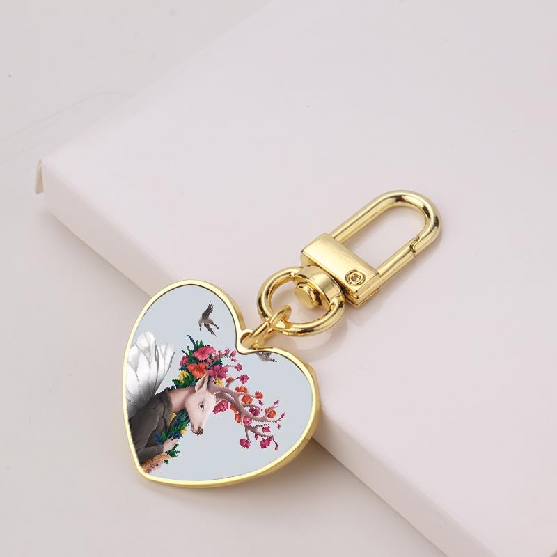 SCCFMM 40pcs Metal Sublimation Rotate Keychain Sublimation Blanks Bulk for Keychains, Sublimation Ornament Blanks for Heat Press Printing,DIY Handmade Crafts Sublimation Keychains