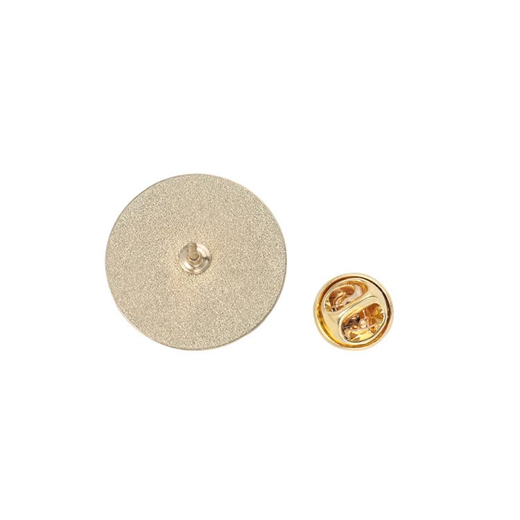 60 Pieces 0.98 Inch Sublimation Blank Gold Pin Button Aluminum DIY Sublimation Pins Round for DIY Craft Badge Jewelry Lapel, Golden Tone