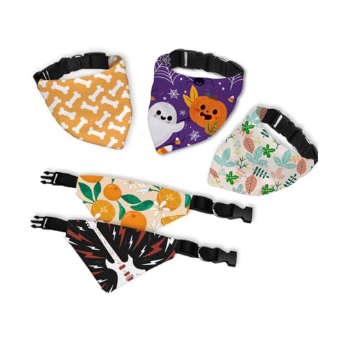 30 Pieces Sublimation Blank DIY Dog Bandana Collar with Adjustable Buckle,Strong D-Ring Dog Bandana, Adjustable Pet Collar with Quick Release Buckle for DIY Heat Transfer Print (M)