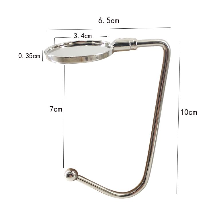 SCCFMM 20 Pack Sublimation Blank Purse Hook Hanger, DIY Heat Transfer Print Metal Hook Long Handbag Hanger for Table Desk,Portable Bag Holder Under Counter Handbags Hook for Women Girl