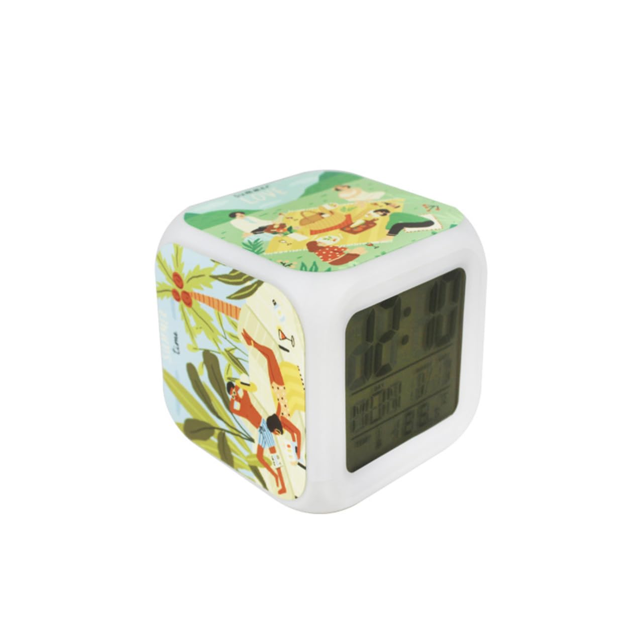 SCCFMM 5 Pack Sublimation Blanks Led Clock – LED Color Changing Digital Alarm Clock Sublimation DIY Printing with 3 Pcs Insert Aluminum for Personalized Logo Sublimation Clock, DIY Photo