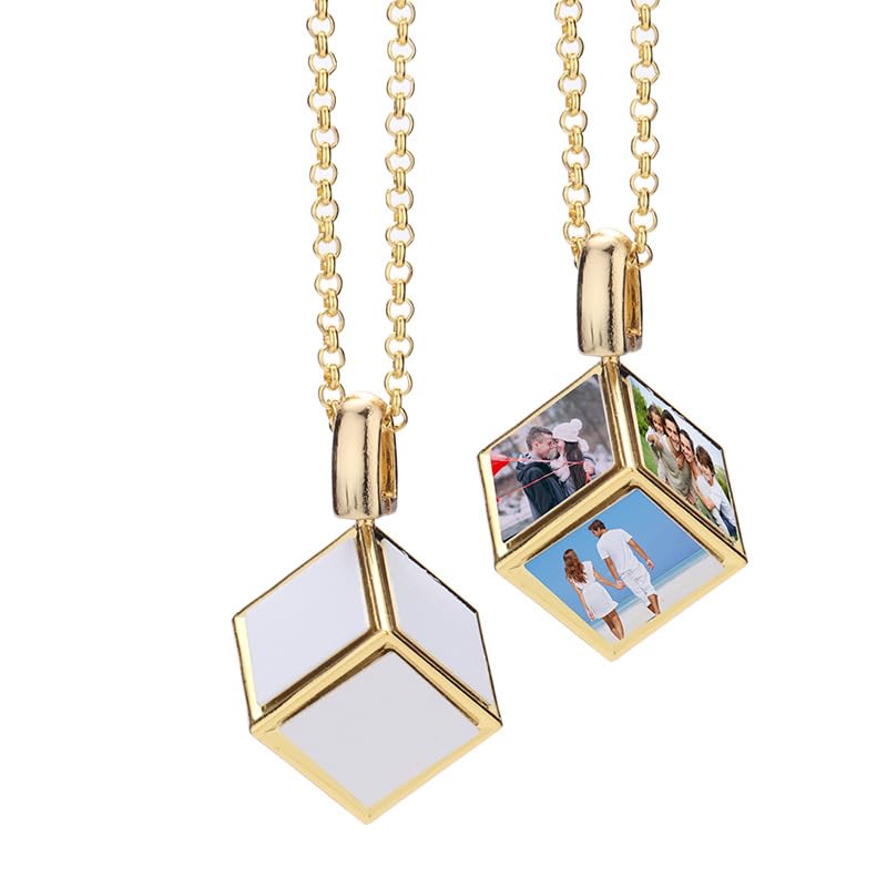 20 Pieces Sublimation Blank Necklace with Chain Set Blank Necklace Rhinestone Wing Shape Bezel Pendant Tray, Sublimation Blank Sheet, Double Sided Tape for DIY Heat Transfer Print