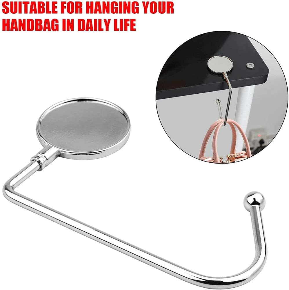 SCCFMM 20 Pack Sublimation Blank Purse Hook Hanger, DIY Heat Transfer Print Metal Hook Long Handbag Hanger for Table Desk,Portable Bag Holder Under Counter Handbags Hook for Women Girl