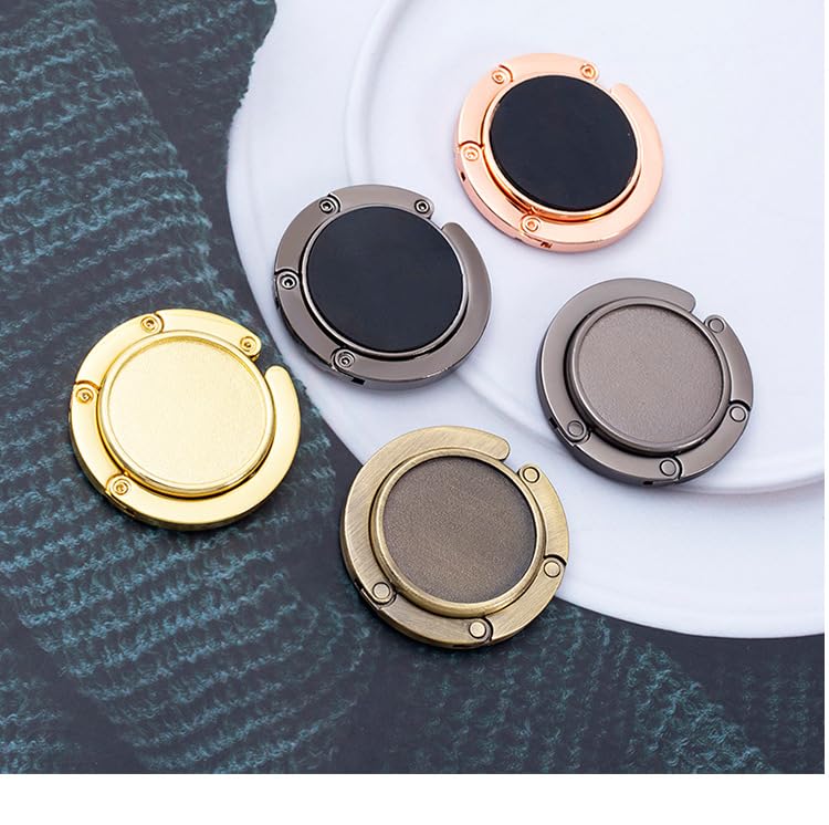 SCCFMM 20 Pieces Sublimation Blank Gold Personalized Purse Hooks DIY Heat Transfer Print Handbag Hangers Portable and Foldable Custom Unique Bag Hook for Men Mother Girlfriend Women Gifts (Gold)