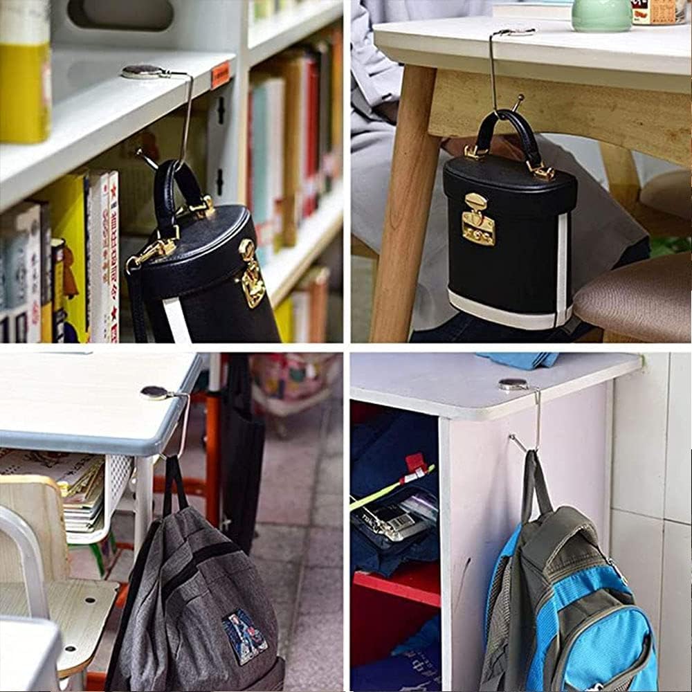 SCCFMM 20 Pack Sublimation Blank Purse Hook Hanger, DIY Heat Transfer Print Metal Hook Long Handbag Hanger for Table Desk,Portable Bag Holder Under Counter Handbags Hook for Women Girl