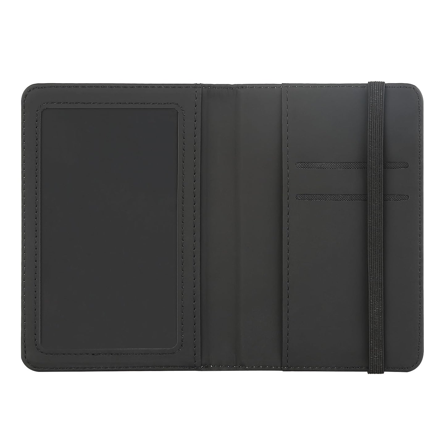 10 pieces DIY Sublimation Blank Passport Holder Covers, Black PU Leather Travel Passports Book Holder Wallet Cover DIY Heat Transfer Print for Passport, Business Cards, Credit Cards
