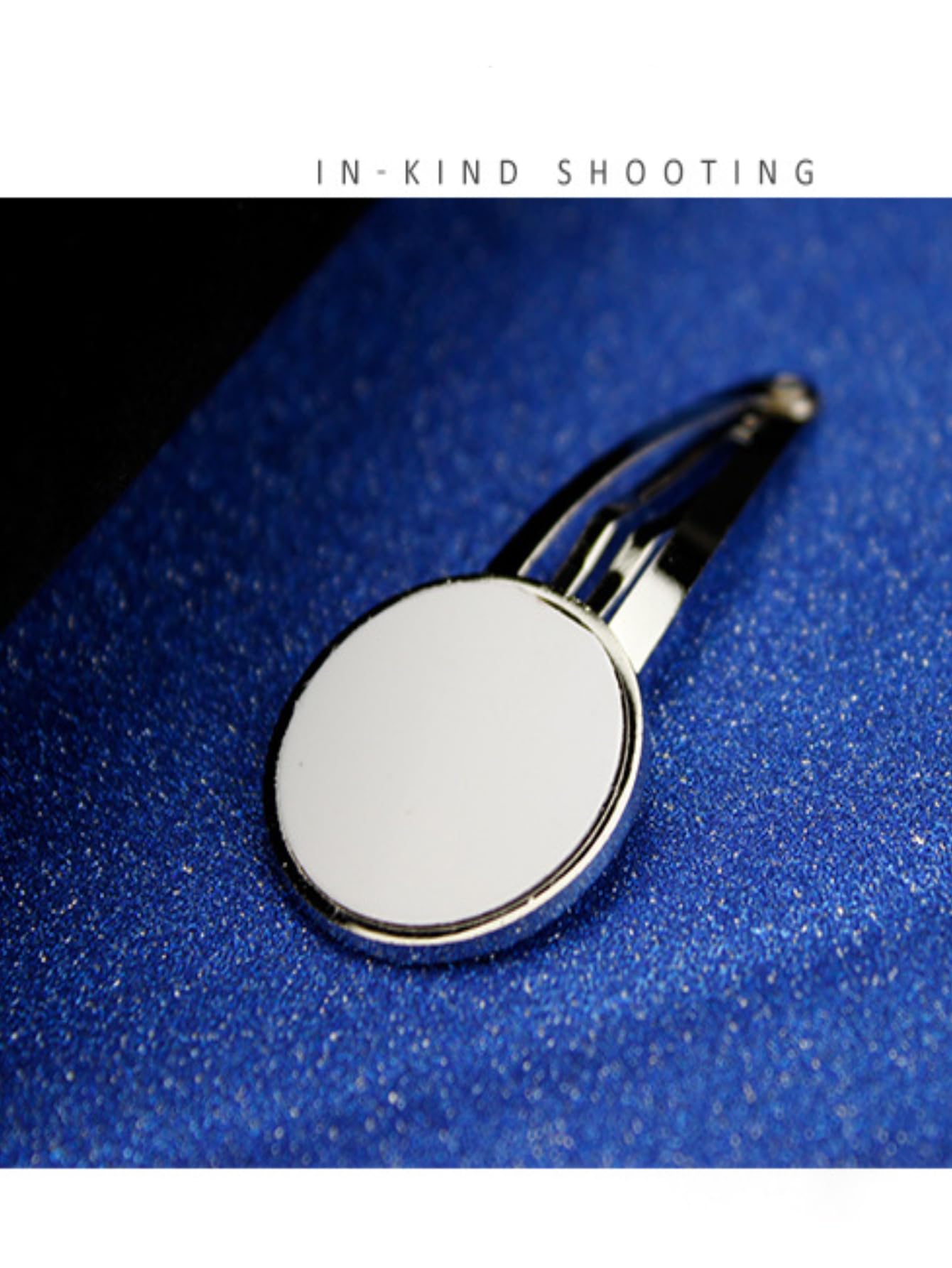 100 Pcs Sublimation Blank Round Shape Hairpins Silver Round Bezel Tray 20mm Blank Metal Hair Pins DIY Heat Transfer Print Hair Pins Supplies for Jewelry Making