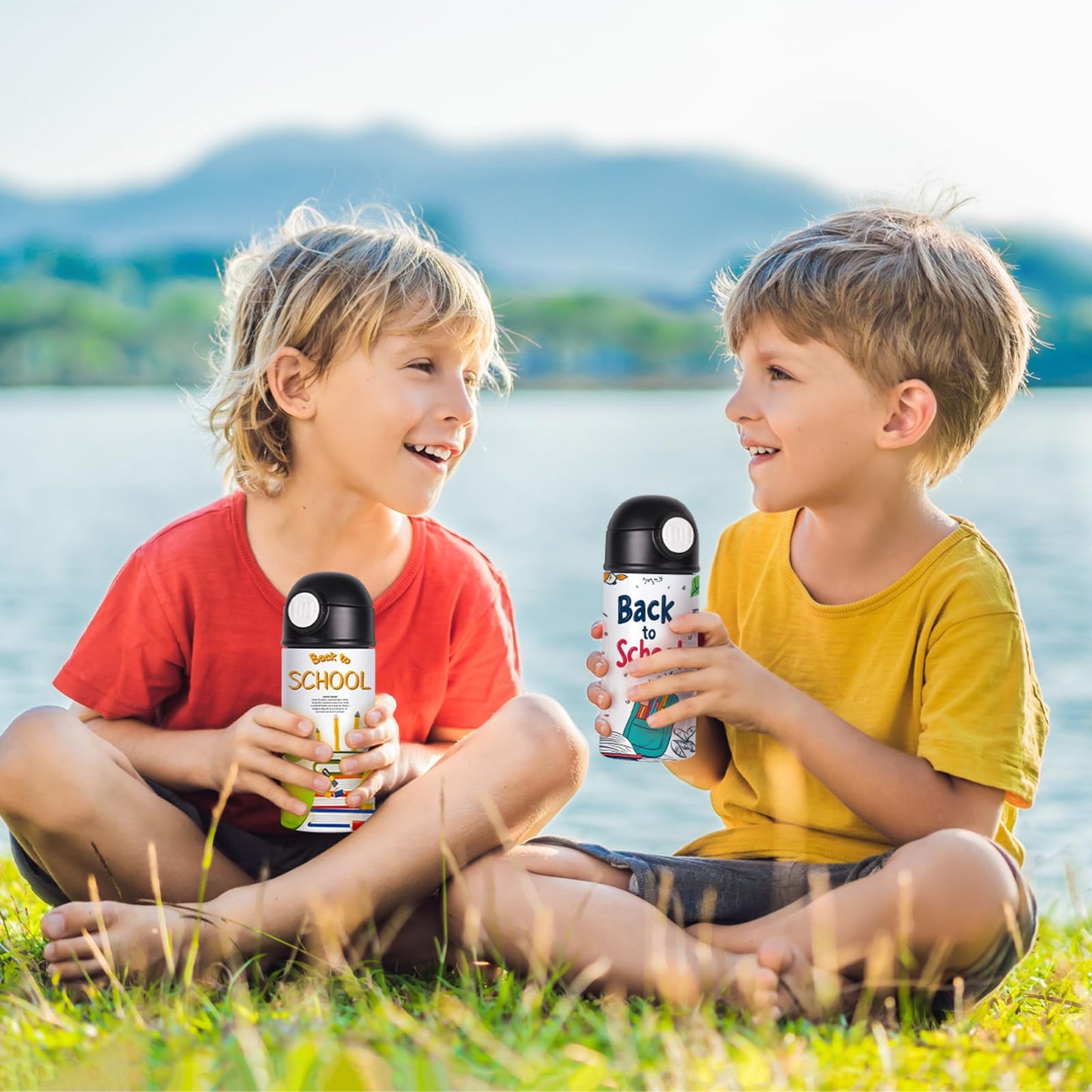 8 Pack Sublimation Kids Water Bottles Blanks 12 OZ Straight Skinny Kids Tumbler Sippy Up Cup with Pop Mixed Color Lid for Tumbler Heat Press Sublimation Oven Printing