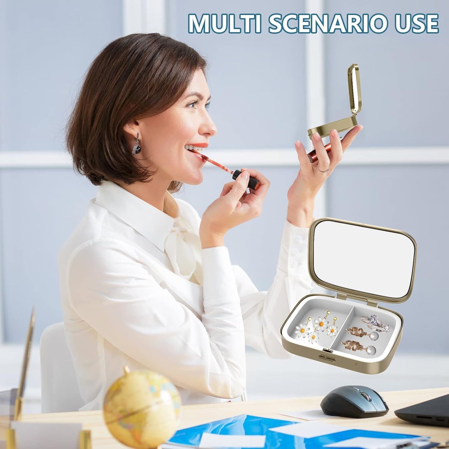 20pcs Sublimation Blank Bronze Pill Box Metal Square 2 Compartment Medicine Pill Case,Portable Pocket or Purse Pill Box for DIY Heat Transfer Print