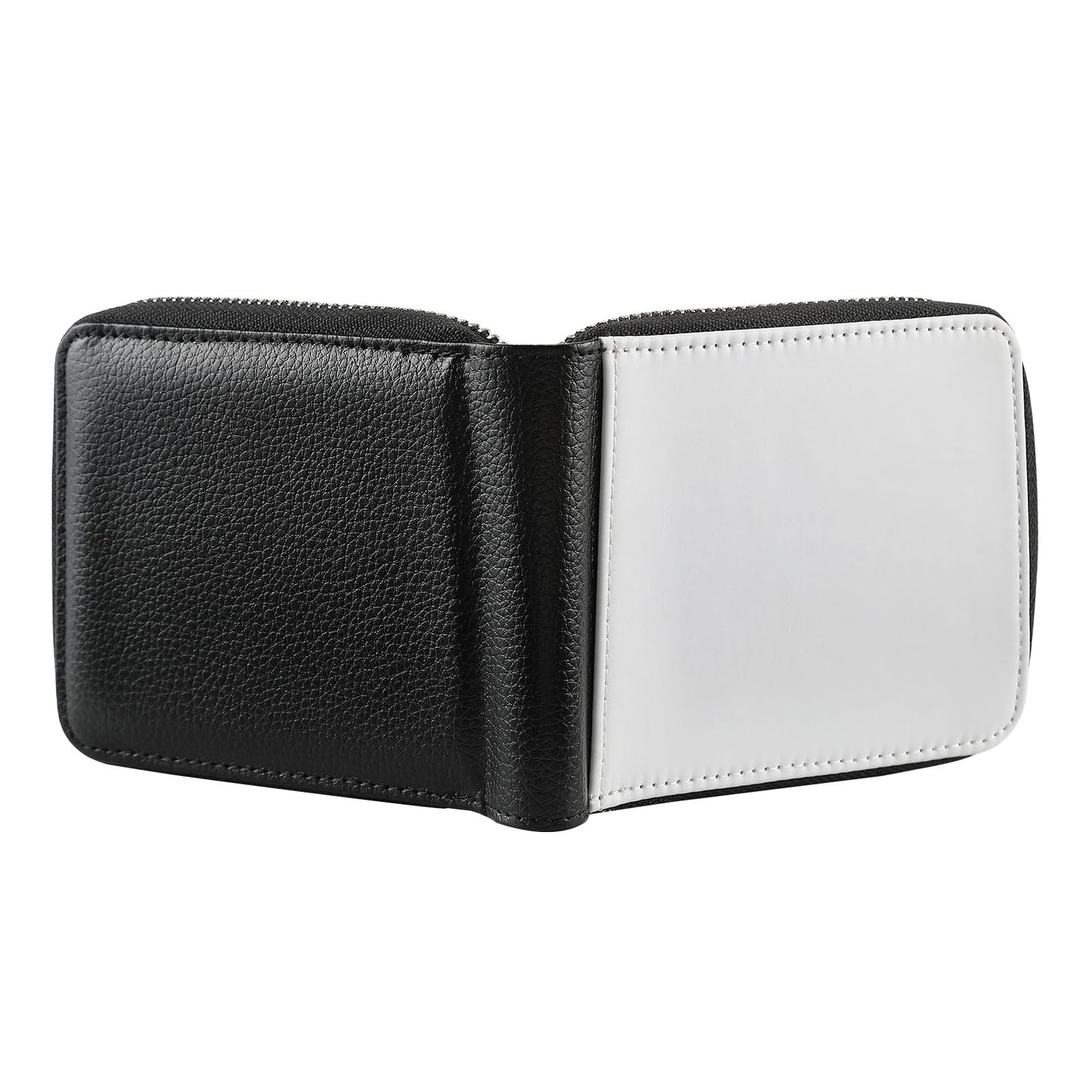 SCCFMM 10 Pieces Sublimation Wallet Blank Leather Men's Women's Zipper Card Holder Organizer Bag Coin Purse DIY Heat Transfer Crafts For Father's Day