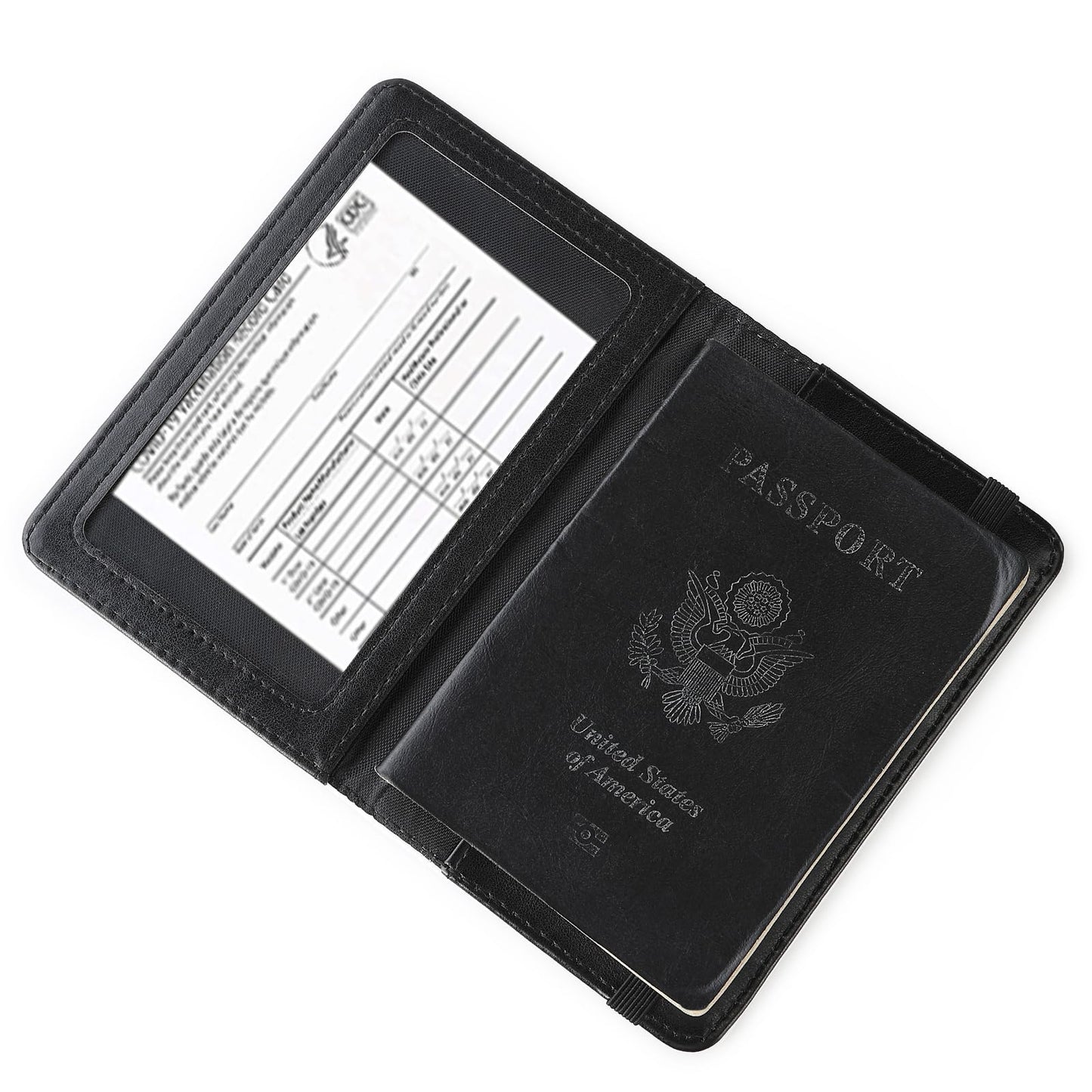 10 pieces DIY Sublimation Blank Passport Holder Covers, Black PU Leather Travel Passports Book Holder Wallet Cover DIY Heat Transfer Print for Passport, Business Cards, Credit Cards