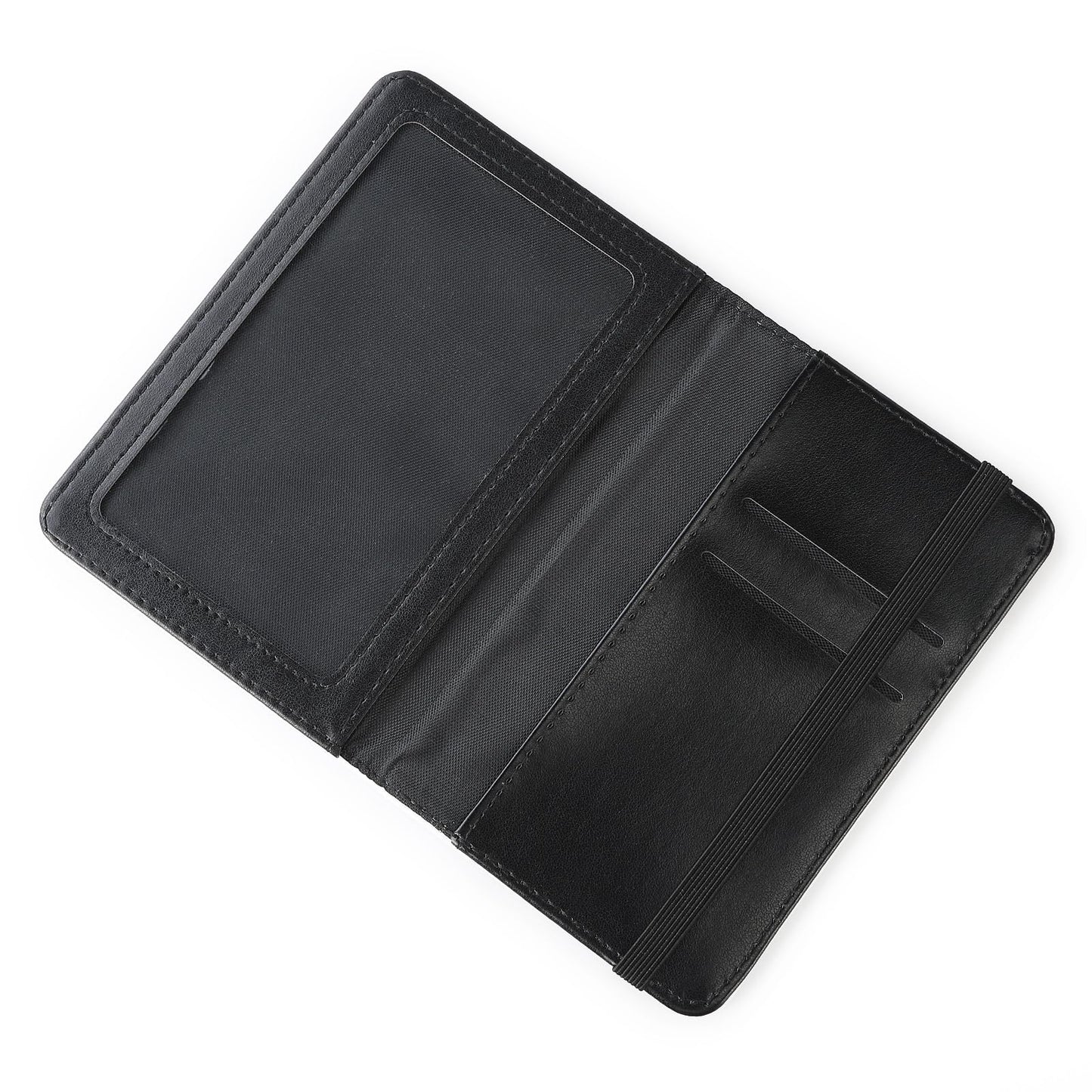 10 pieces DIY Sublimation Blank Passport Holder Covers, Black PU Leather Travel Passports Book Holder Wallet Cover DIY Heat Transfer Print for Passport, Business Cards, Credit Cards