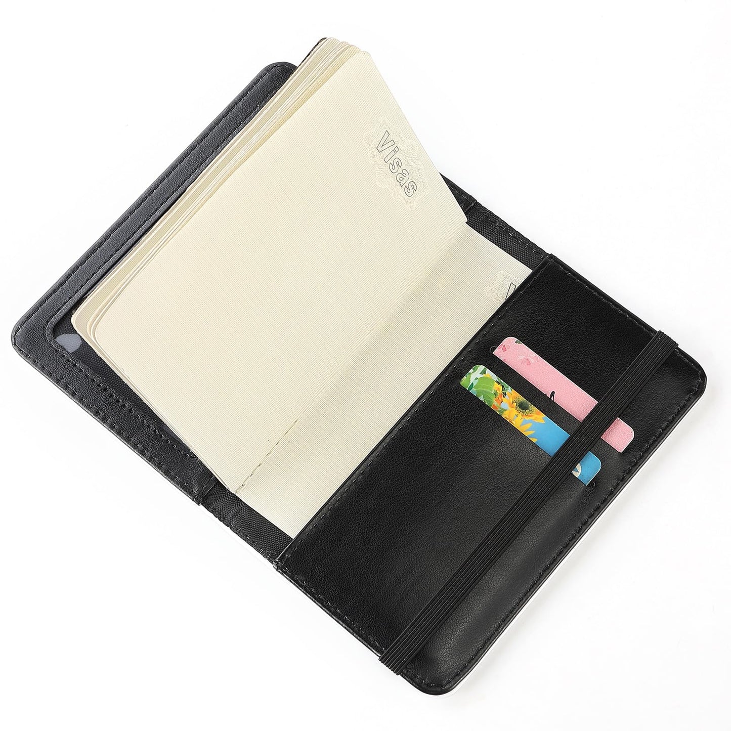 10 pieces DIY Sublimation Blank Passport Holder Covers, Black PU Leather Travel Passports Book Holder Wallet Cover DIY Heat Transfer Print for Passport, Business Cards, Credit Cards