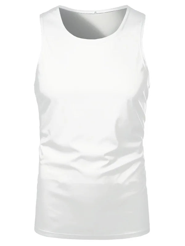 Summer Sleeveless Tshirts 100% Polyester Running Underwaist Tee Tops Heat Transfer Print Blanks Streetwear T-shirts