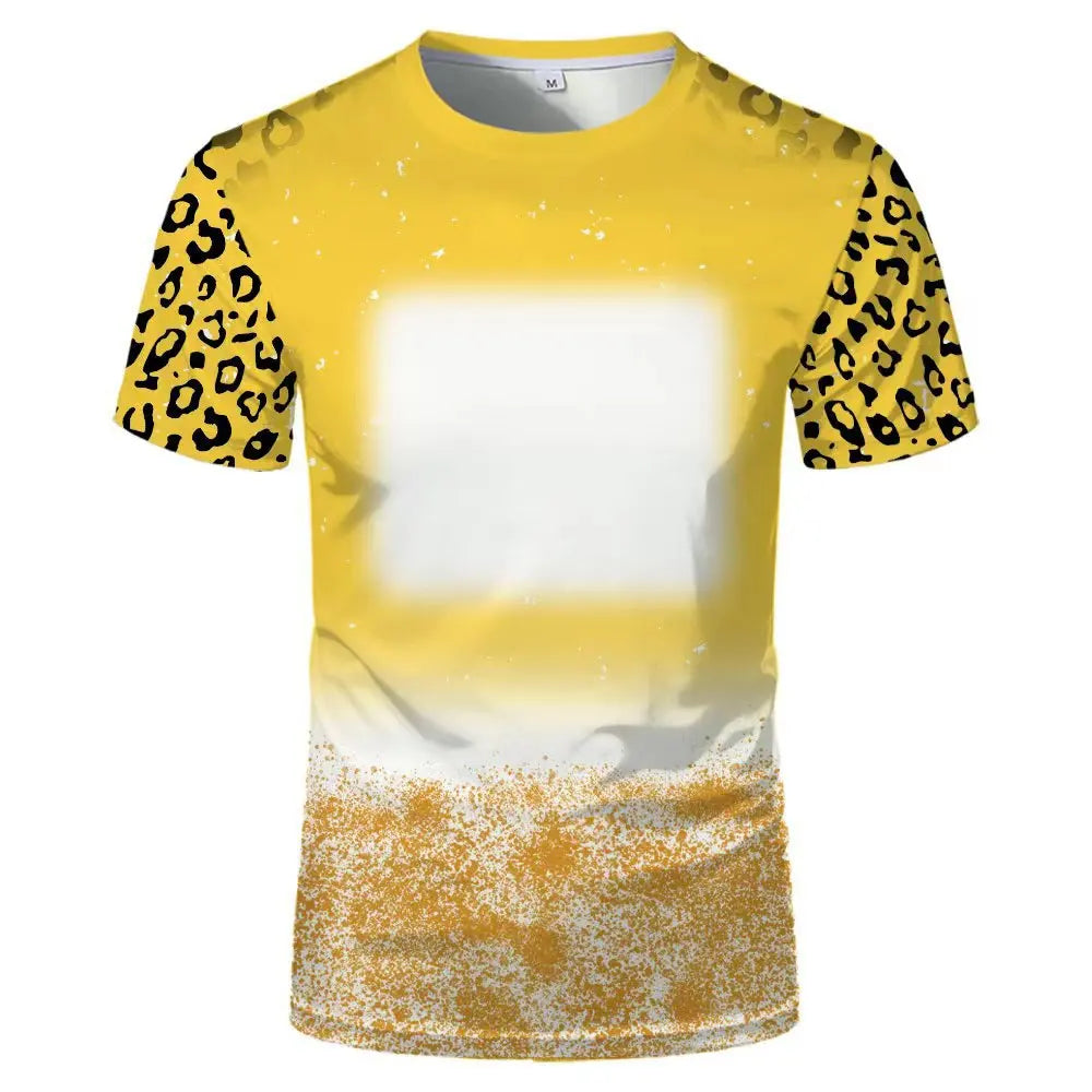 Sublimation Tshirts Family Tee Tops Polyester Clothes Blank T-shirts O-Neck Plus Size 6XL Tee Shirt For Heat Transfer Print