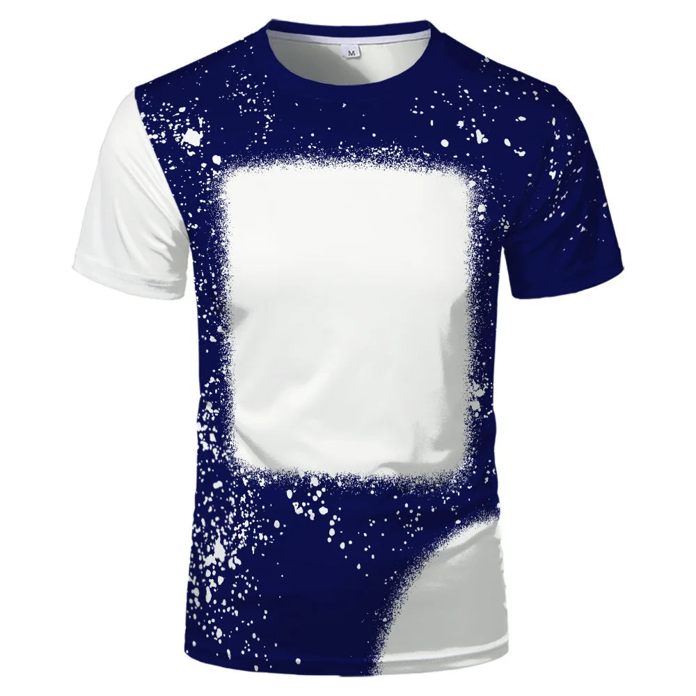 Sublimation Tshirts Family Tee Tops Polyester Clothes Blank T-shirts O-Neck Plus Size 6XL Tee Shirt For Heat Transfer Print