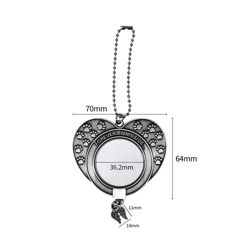 10pcs Sublimation Blank Tree Bell Keychain Bell Shape Pendant Ornaments Angel Wing Pendant For Party Christmas Decoration