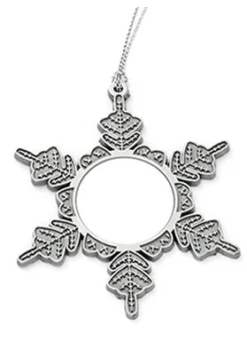 10pcs Sublimation Blank Christmas Pendant Heat Transfer Snowflake Christmas Ornaments Xmas For Christmas Tree Decoration Gift