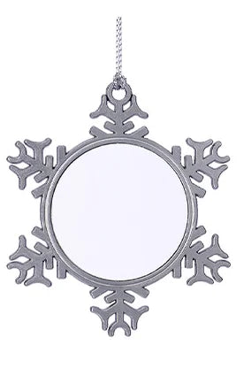 10pcs Sublimation Blank Christmas Pendant Heat Transfer Snowflake Christmas Ornaments Xmas For Christmas Tree Decoration Gift