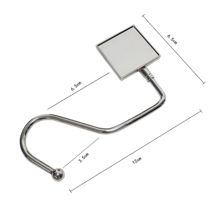 20pcs Sublimation Blank Metal Hooks Table Bag Hanger Lady Women Men Handbag Holder Craft Christmas Gifts for Custom Printing Logo