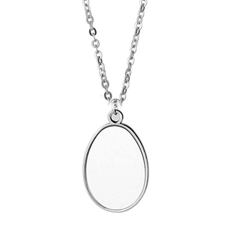 10pcs Angle Wing Pendant Necklace Sublimation Necklaces Heart Pendants Jewelry For Custom Anniversary&Valentine's Day Gift