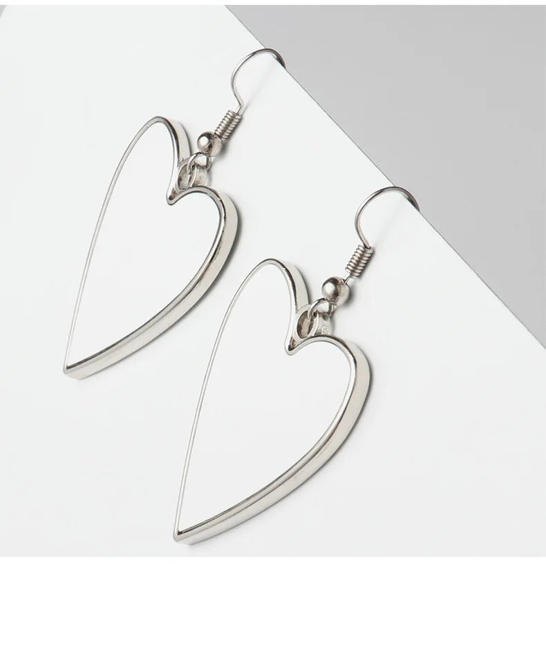 20pcs Sublimation Blank Earring Fashion Heart Earrings Fine Jewelry For Thermal Transfer Print Logo Photo Creative Gift