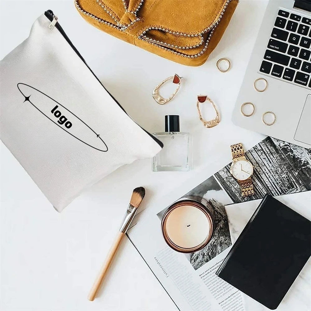 30pcs Sublimation Blank Cosmetic Bag Women Sublimation Blank Makeup Bag With Zipper Storage Bags For Travel Portable