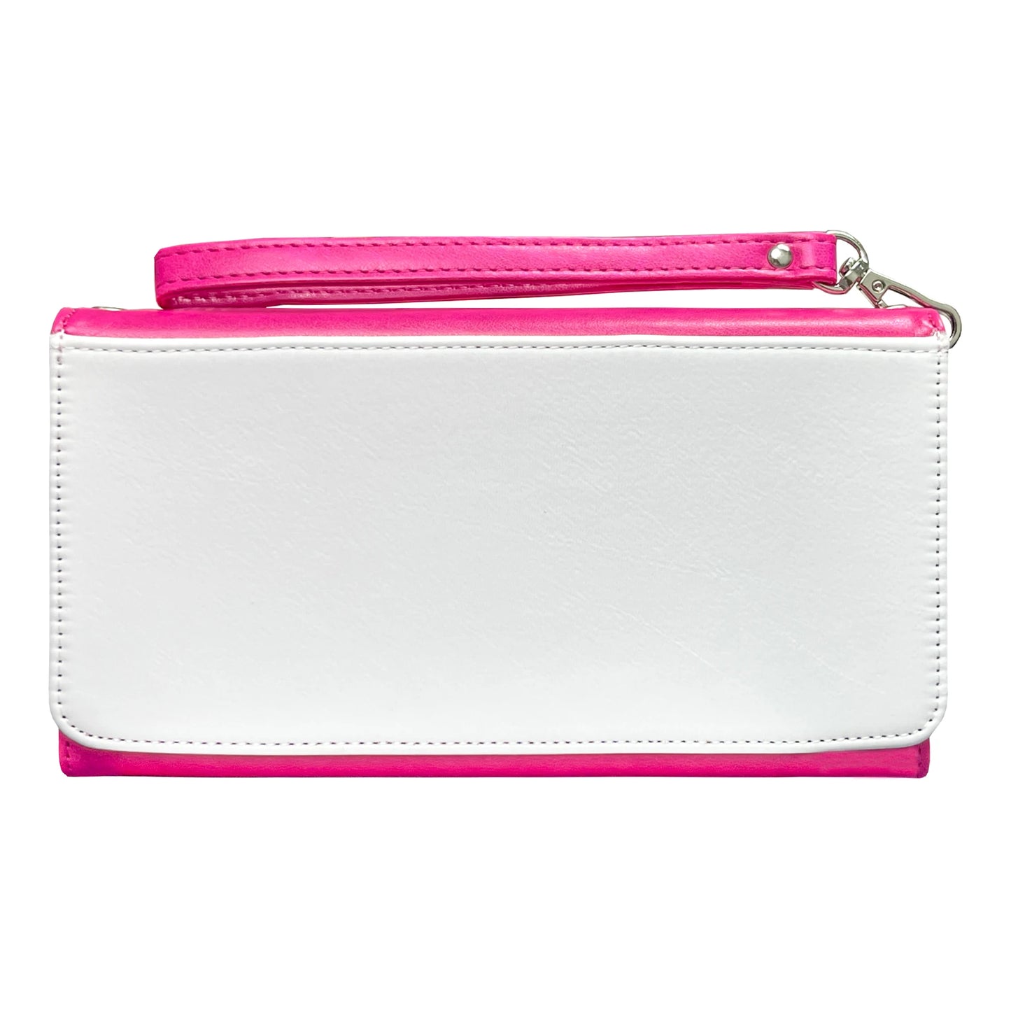 5 Pieces Sublimation Blank Women Pink Long Wallet Fashion Ladies PU Leather Wallets Large Capacity Buckle Leather Clutch Wallet