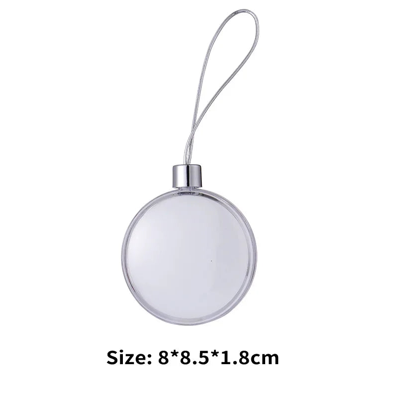 10pcs Sublimation Blank Christmas Pendant Xmas Keychain Ornaments Plastic Acrylic Christmas Snowflake Stars For Christmas Decoration
