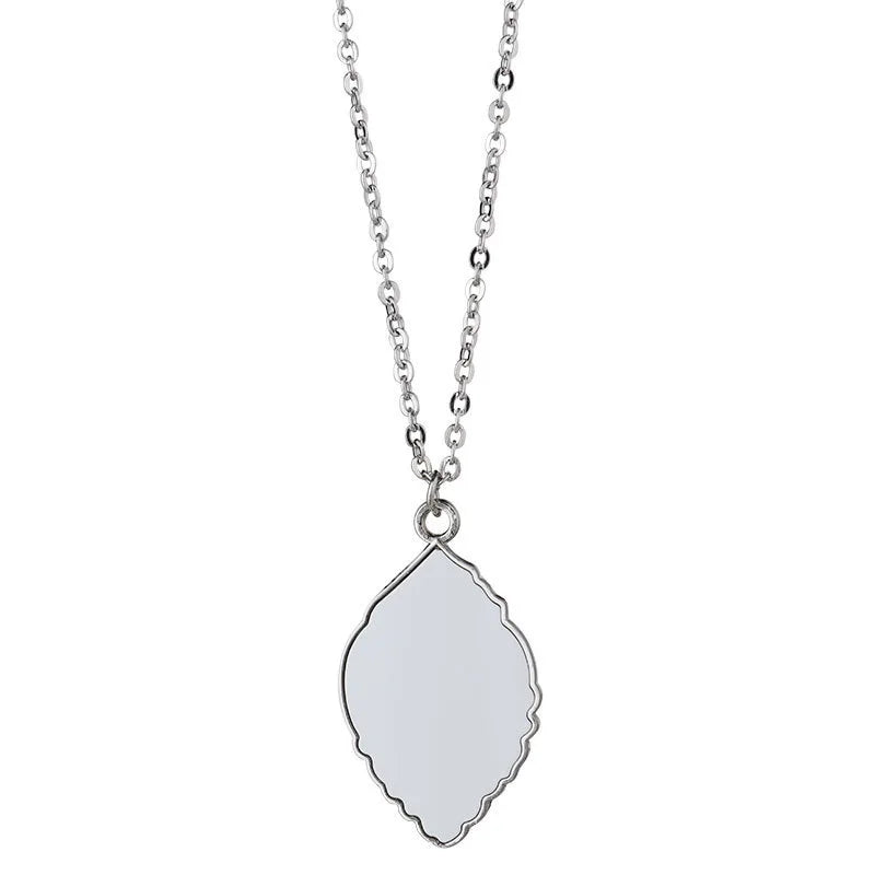 10pcs Angle Wing Pendant Necklace Sublimation Necklaces Heart Pendants Jewelry For Custom Anniversary&Valentine's Day Gift
