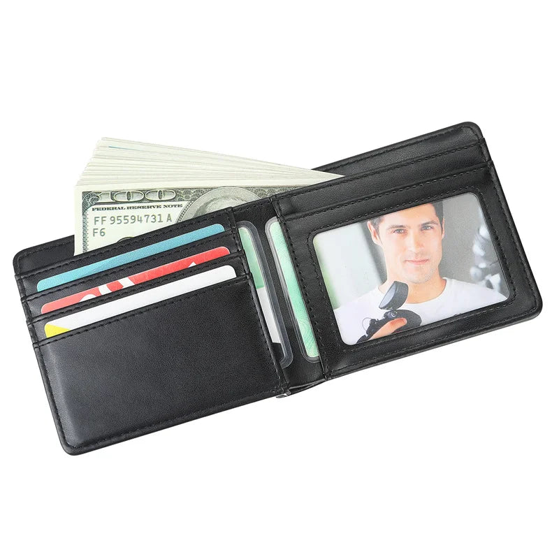 10pcs PU Leather Sublimation Blank Hand Bag Wallet Clip Purse Multi Card Holder with Pocket for Men and Women Gift