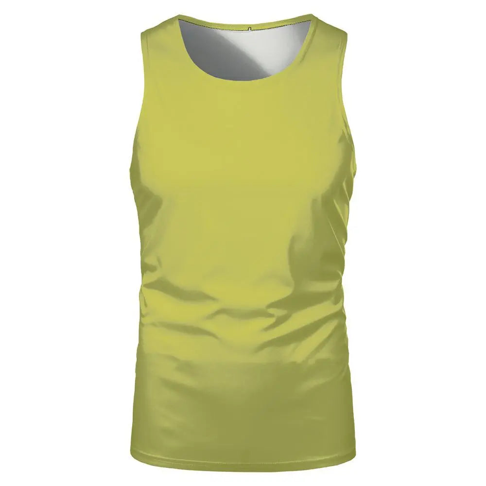 Summer Sleeveless Tshirts 100% Polyester Running Underwaist Tee Tops Heat Transfer Print Blanks Streetwear T-shirts