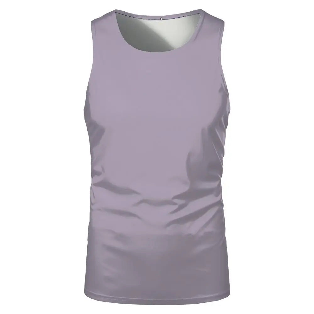 Summer Sleeveless Tshirts 100% Polyester Running Underwaist Tee Tops Heat Transfer Print Blanks Streetwear T-shirts