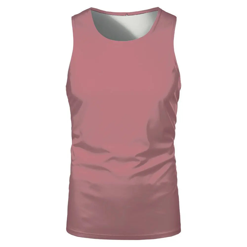 Summer Sleeveless Tshirts 100% Polyester Running Underwaist Tee Tops Heat Transfer Print Blanks Streetwear T-shirts