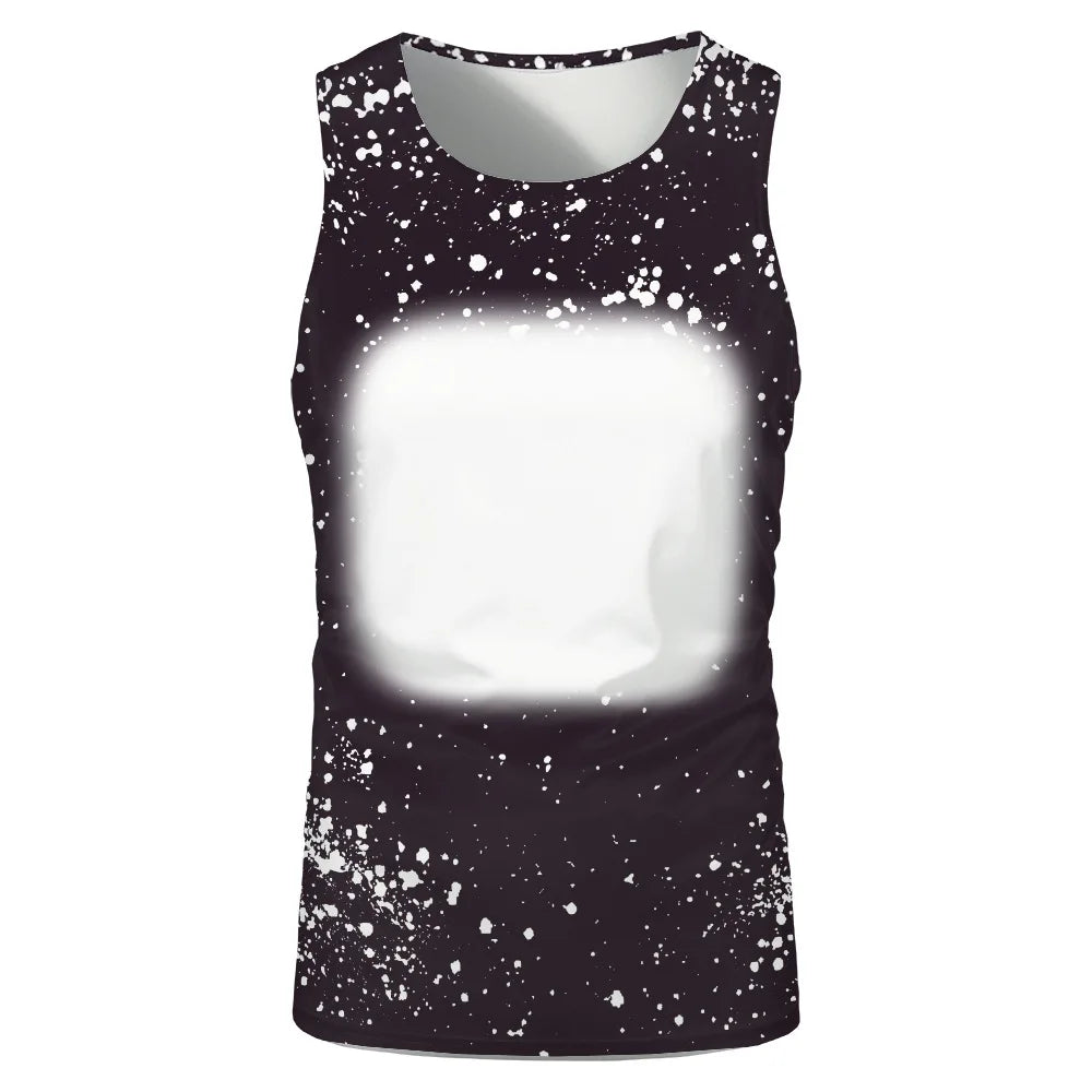 Summer Sleeveless Tops Sublimation Blanks Streetwear T-shirts Running Underwaist Tee Tops for Thermal Transfer Print Logo