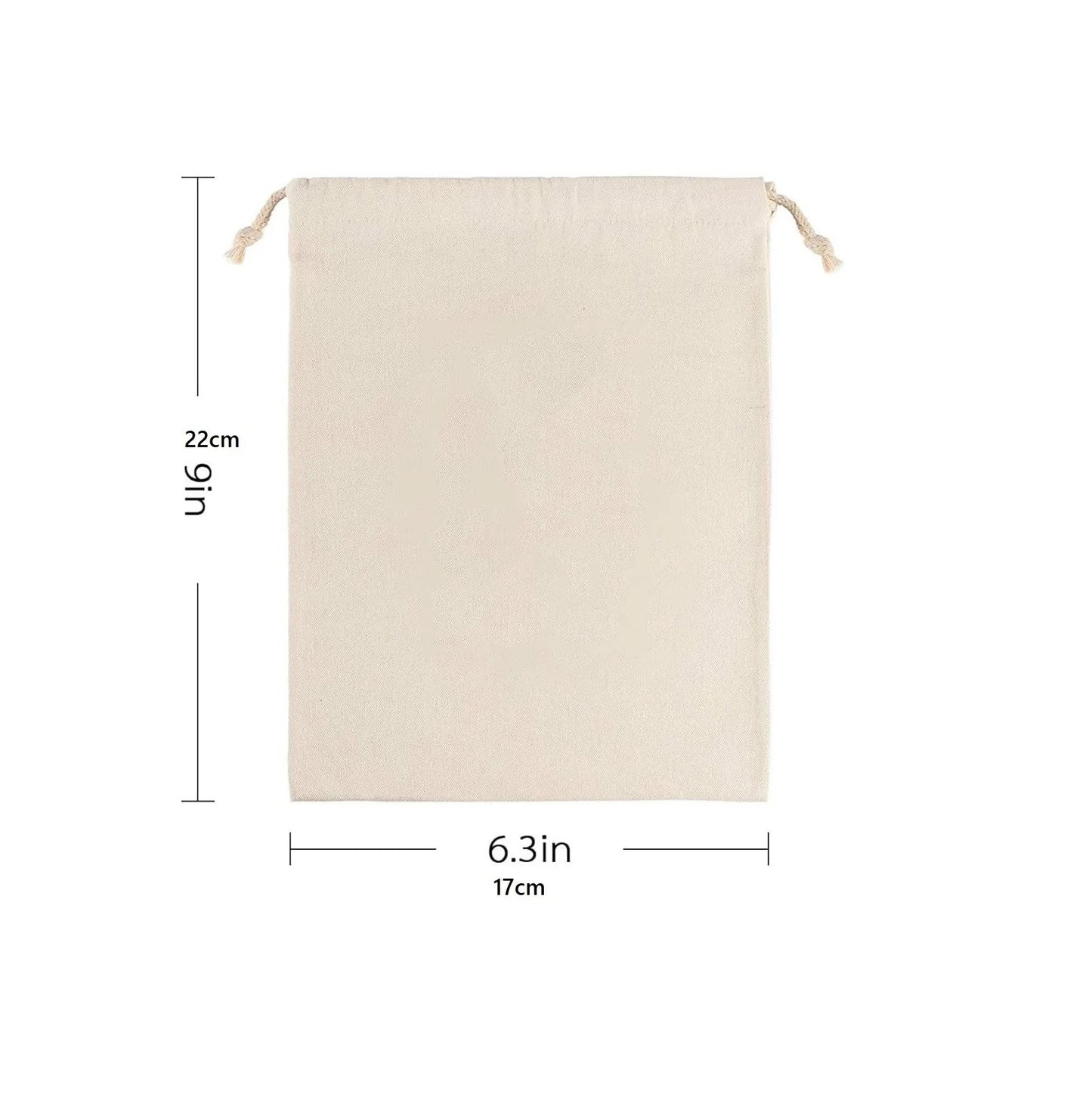 20pcs Sublimation Blank Linen Gift Bag New Year Christmas Tree Hanging Money Bags Promotional Drawstring Bags For Heat Transfer Print