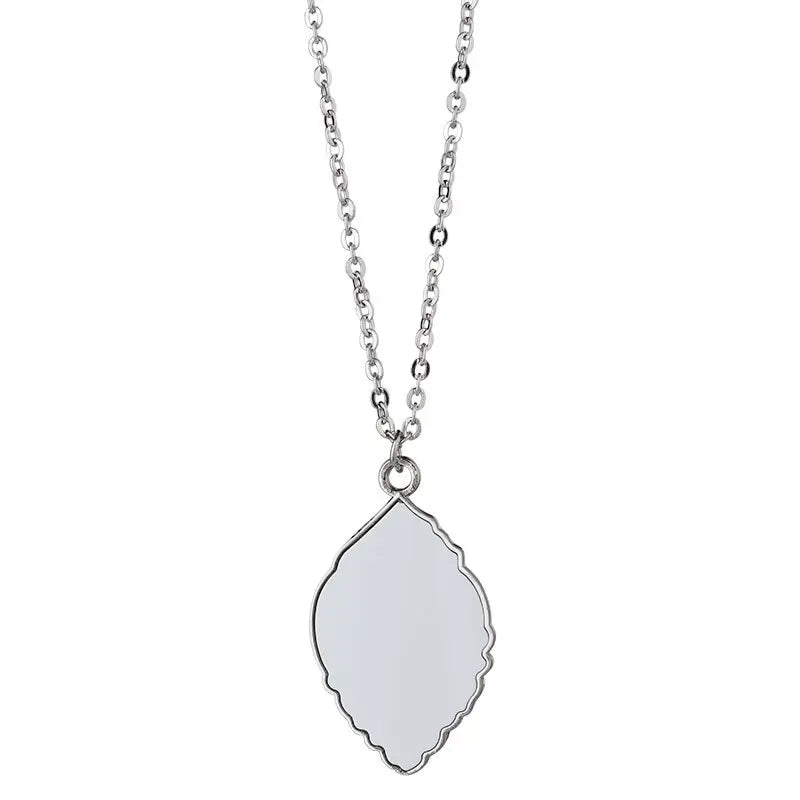 10pcs Angle Wing Pendant Necklace Sublimation Necklaces Heart Pendants Jewelry For Custom Anniversary&Valentine's Day Gift