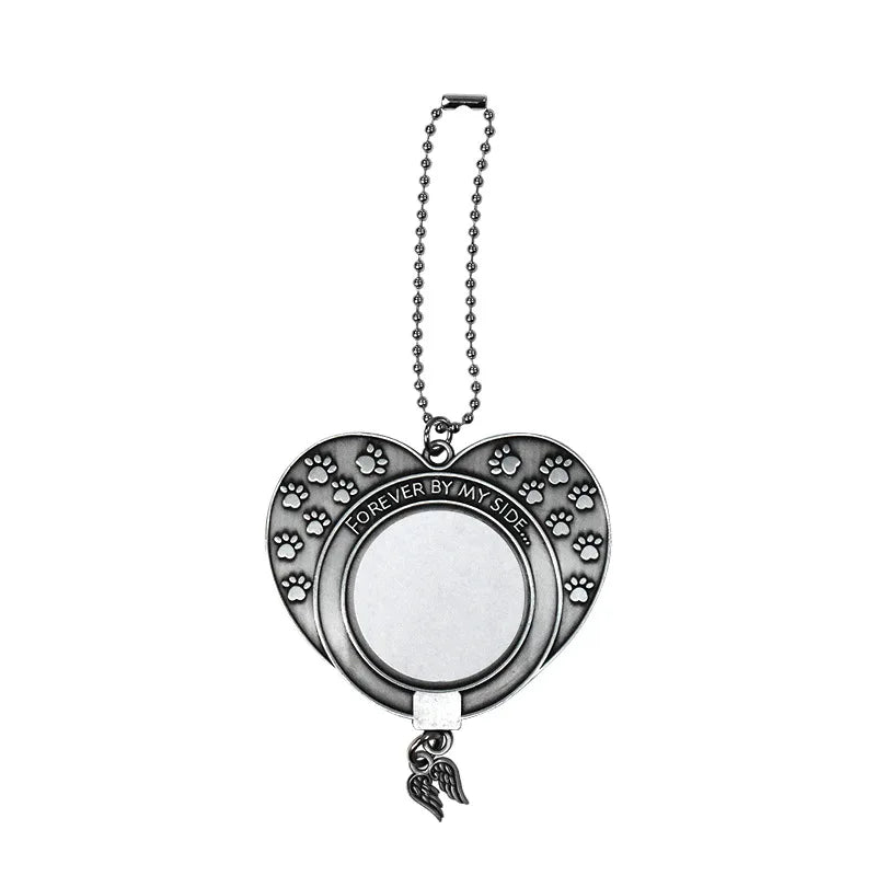 10pcs Sublimation Blank Tree Bell Keychain Bell Shape Pendant Ornaments Angel Wing Pendant For Party Christmas Decoration