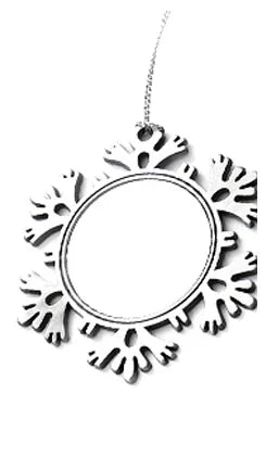 10pcs Sublimation Blank Christmas Pendant Heat Transfer Snowflake Christmas Ornaments Xmas For Christmas Tree Decoration Gift