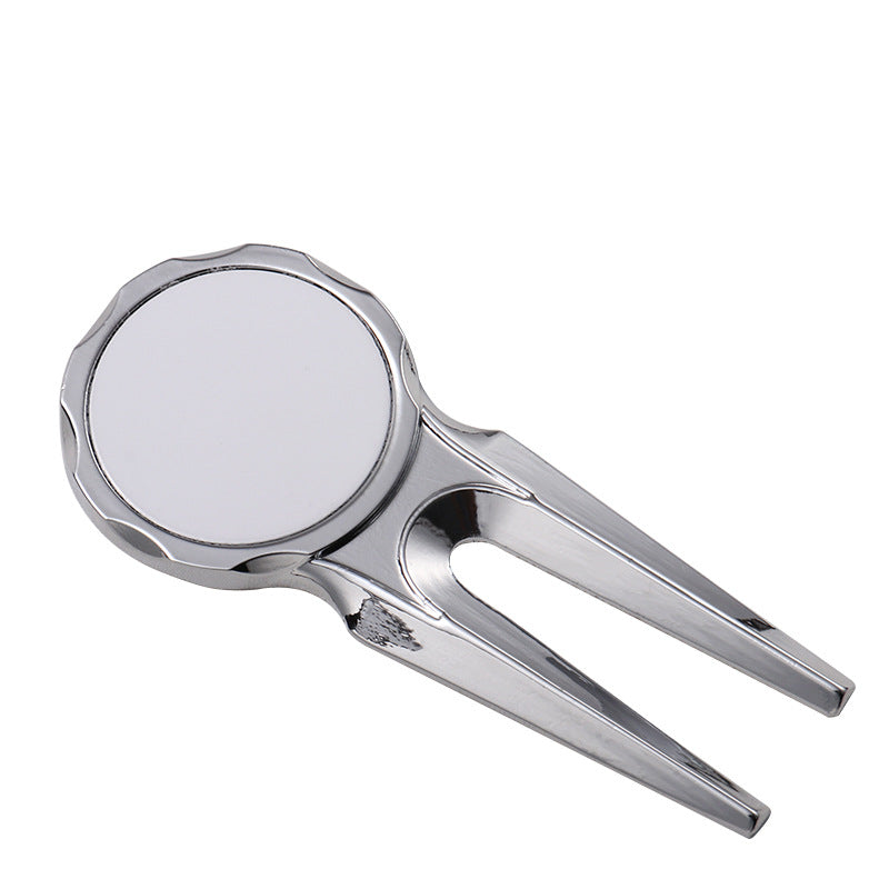 30pieces Sublimation Blank Golf Fork Divot Repair Tool Divot Tool and Ball Marker, DIY Heat Transfer Print Gift Ideas Golf Fork Multitool for Men Golfers