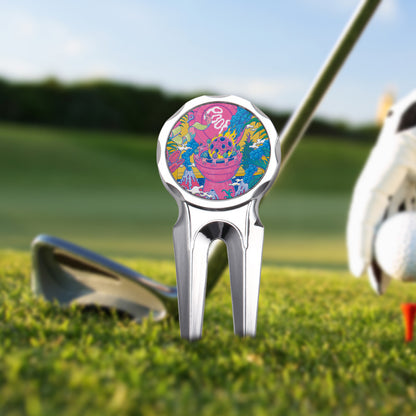 30pieces Sublimation Blank Golf Fork Divot Repair Tool Divot Tool and Ball Marker, DIY Heat Transfer Print Gift Ideas Golf Fork Multitool for Men Golfers