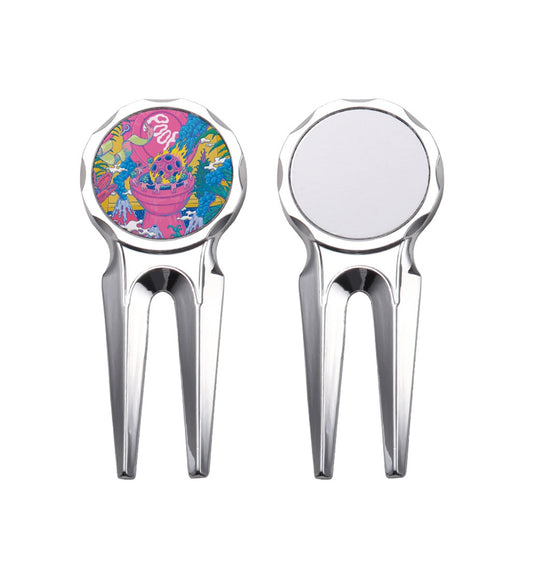 30pieces Sublimation Blank Golf Fork Divot Repair Tool Divot Tool and Ball Marker, DIY Heat Transfer Print Gift Ideas Golf Fork Multitool for Men Golfers